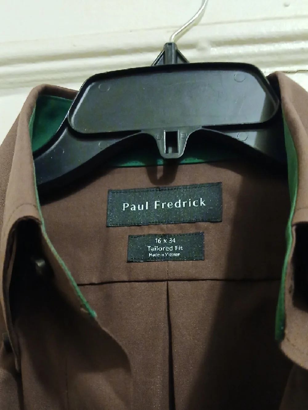 Paul Fredrick Brown Button-Down Dress Shirt with Chest Pocket - Picture 3 of 6